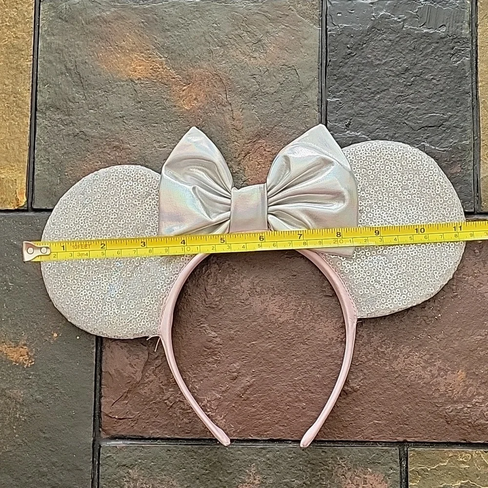 NEW Disney Minnie Mouse Ears Headband,  Platinum, NWOT